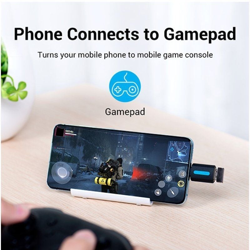 Adaptador Vention USB 2.0 CDTB0 / USB Tipo C Macho - USB Fêmea