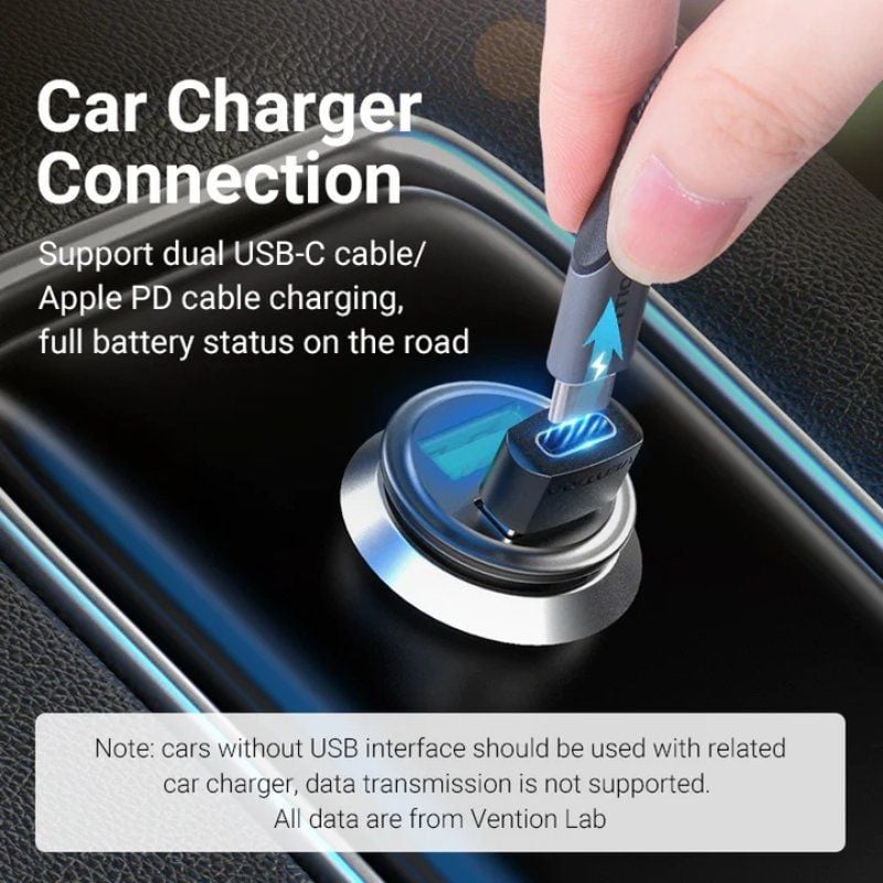 Adaptador USB 2.0 Vention CDWB0 / USB Tipo C Macho - USB Fêmea