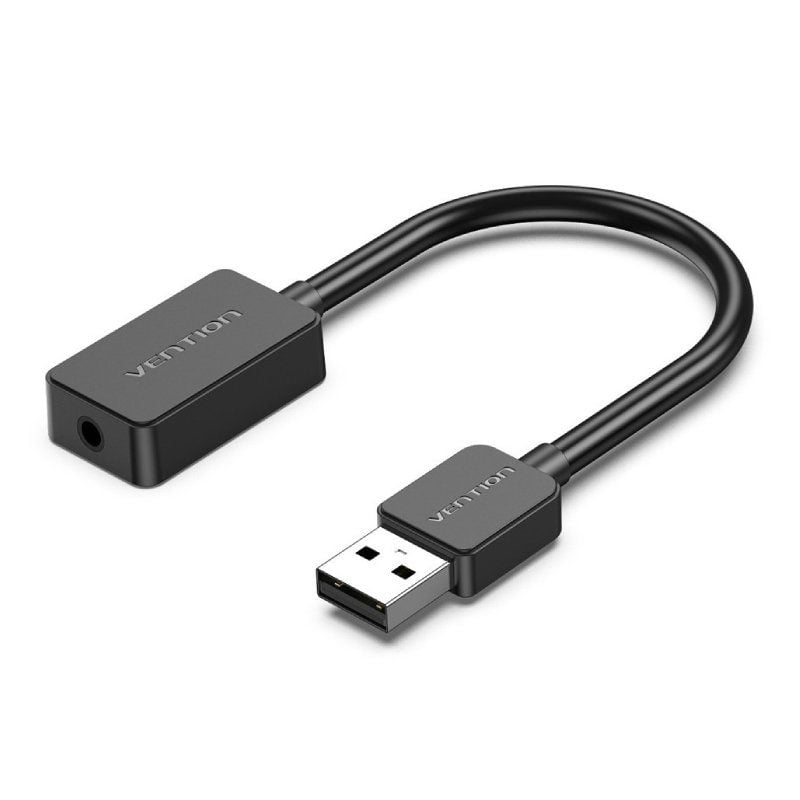 Placa de Som Vention CDZB0 / USB Macho - 1x Jack 3.5 Fêmea