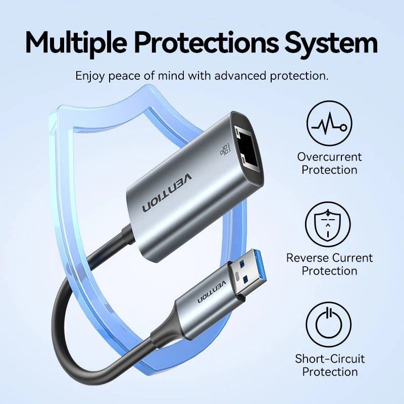 Adaptador USB / USB Type-c - RJ45 Vention CFQHB / 1000mbps