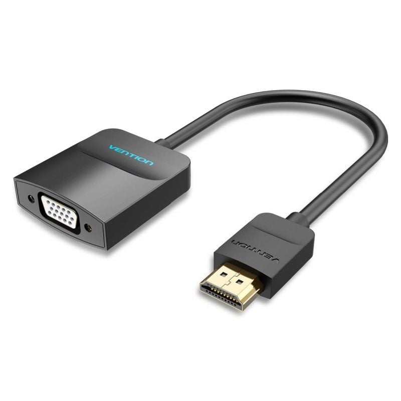 Conversor Vention 42161 HDMI Macho - VGA Fêmea - Jack 3.5 Fêmea / 15cm / Preto
