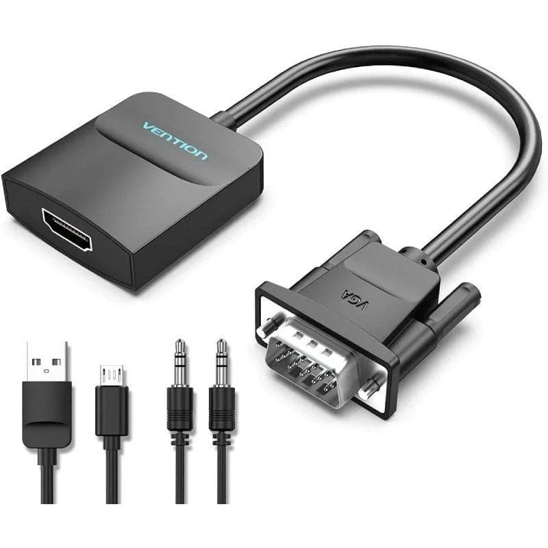 ACNBD Vention ACNBD / Cabo Conversor VGA Macho - HDMI Fêmea / 50cm / Preto