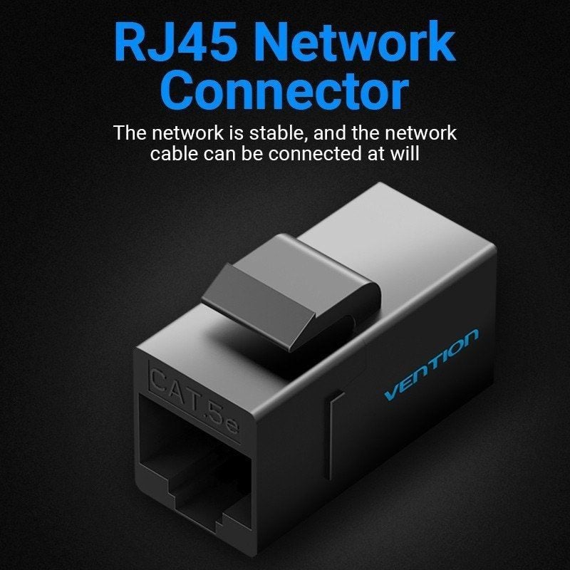 Adaptador de Conetor RJ45 Vdd-b07-b Cat5e UTP / RJ45 Fêmea - RJ45 Fêmea / Preto