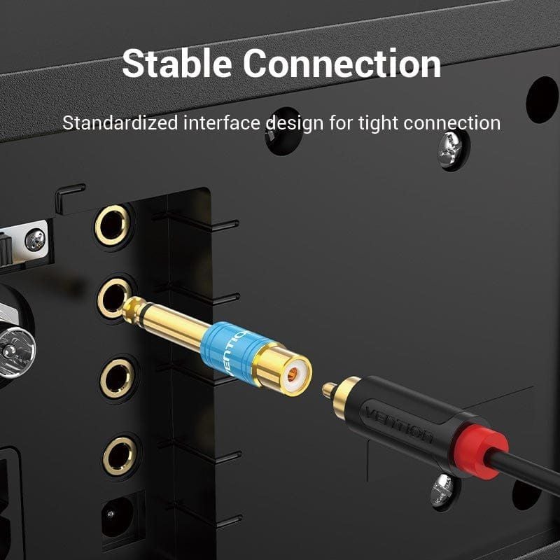 Adaptador Jack Vention Vdd-c03 / RCA Fêmea - Jack 6.5 Macho / Azul