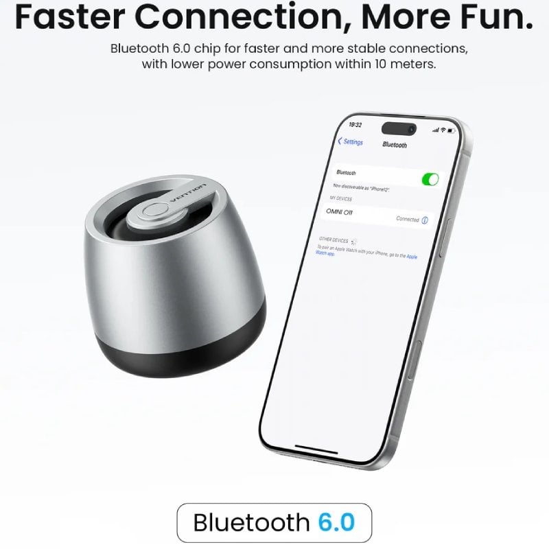 Altifalante com Bluetooth Vention Omni O11 NDCI0 / 5 W / 1.0 / Prateado