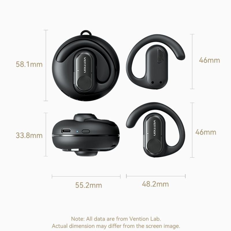 Auscultadores Desportivos Vention Open Ear Bluetooth Openbeat O11 NBPB0 com Estojo de Carregamento…