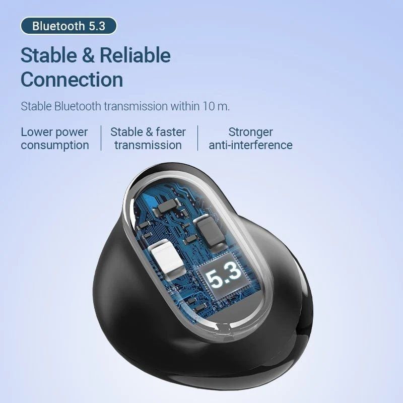 Auscultadores Bluetooth Vention Tiny T12 NBLW0 com Estojo de Carregamento / Autonomia 6h / Branco