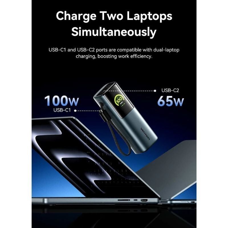 Powerbank 20000mah Vention FKFH0 / 165W / Cinzento