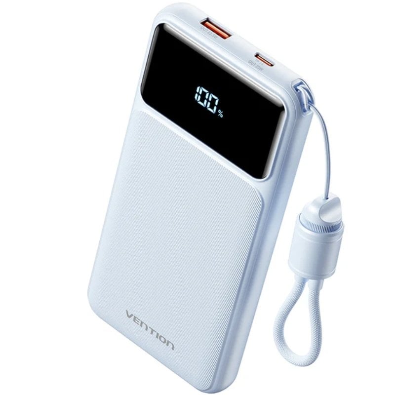 Powerbank 10000mah Vention Xgyl0-39-ty / 22,5w / Azul / Inclui Cabo USB Tipo C