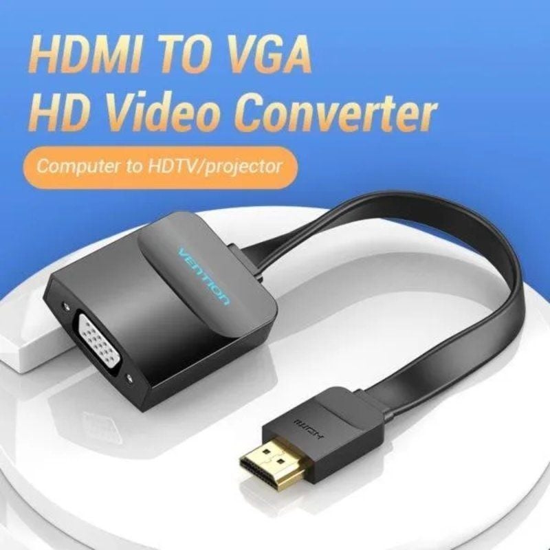 Cabo Conversor Vention 74345 / HDMI Macho / VGA Fêmea / 15cm / Preto