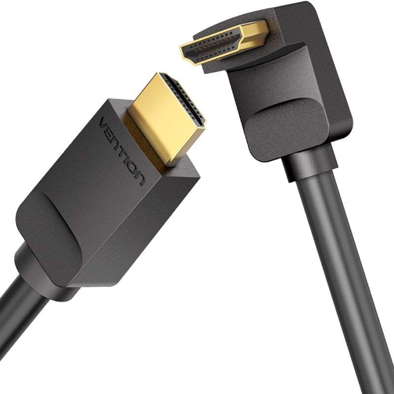 Vention Angular HDMI 2.0 4K AARBF / Macho HDMI - Macho HDMI / 1m / Preto