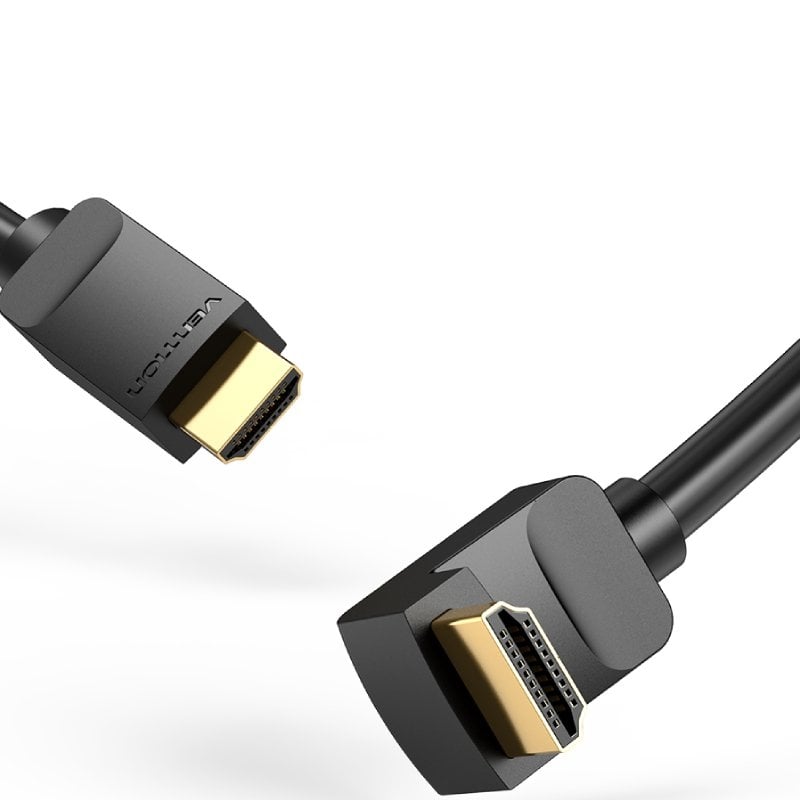 Vention Angular HDMI 2.0 4K AARBF / Macho HDMI - Macho HDMI / 1m / Preto