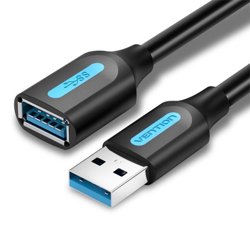 Cabo de Extensão Vention USB 3.0 CBHBH / USB Macho - USB Fêmea / 5gbps / 2m / Preto