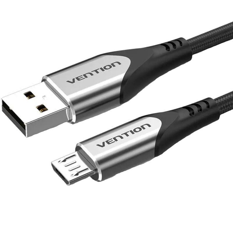 Cabo USB 2.0 Vention COAHG / Macho USB - Macho Microusb / Até 60W / 480mbps / 1,5m / Cinzento