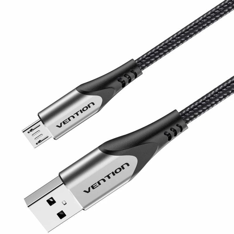 Vention COAHH Cabo USB 2.0 / Macho Microusb - Macho USB / Até 60W / 480mbps / 2m / Cinzento