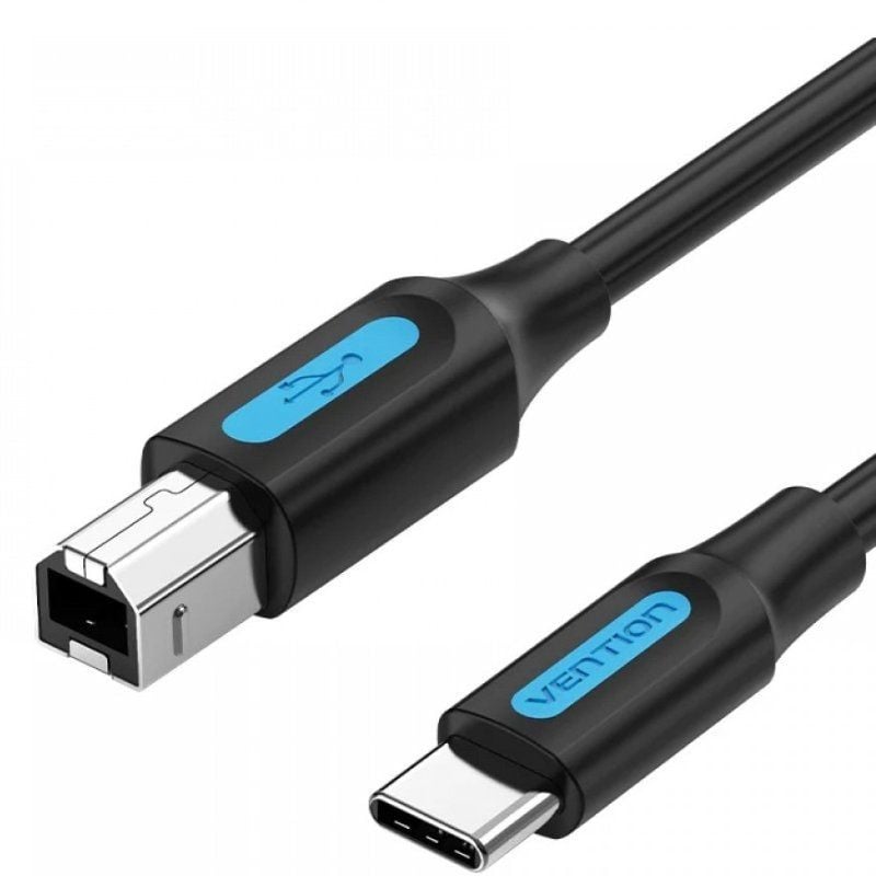 Vention CQUBF Cabo USB 2.0 para Impressora / USB Tipo B Macho - USB Tipo C Macho / 480mbps / 1m / P…