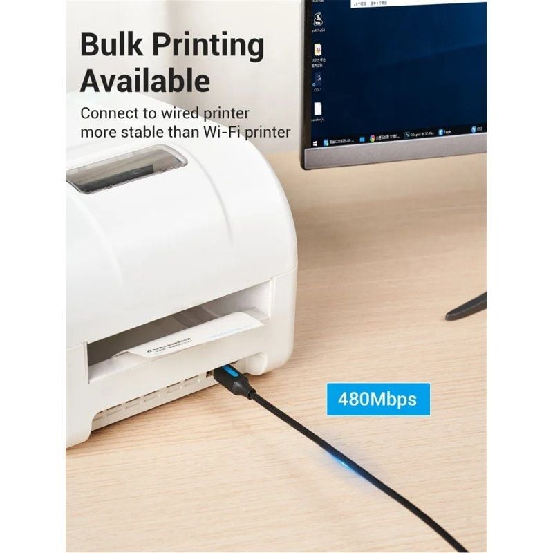 Vention CQUBH USB 2.0 Tipo C Vention CQUBH / USB Tipo B Macho - USB Tipo C Macho / 480mbps / 2m / P…