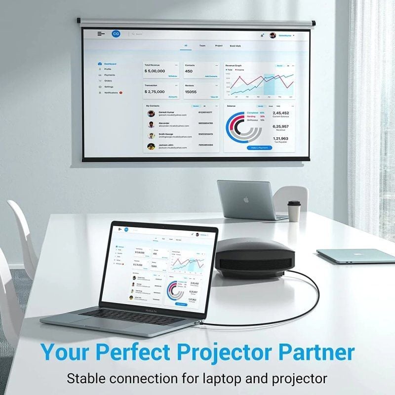 Cabo Conversor HDMI 2.0 4K Vention CRBBG / Cabo USB Tipo C Macho - HDMI Macho / 1,5 M / Preto