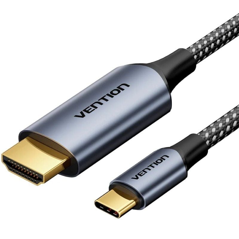 Cabo Conversor HDMI 2.0 4K Vention CRHHF / USB Tipo C Macho - HDMI Macho / 1m / Preto