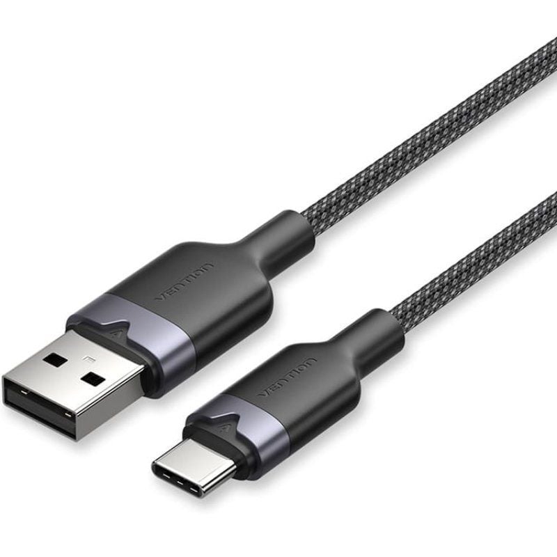 Vention CTNBF USB 2.0 Tipo C / USB Tipo C Macho - USB Macho / Até 60W / 480mbps / 1m / Preto