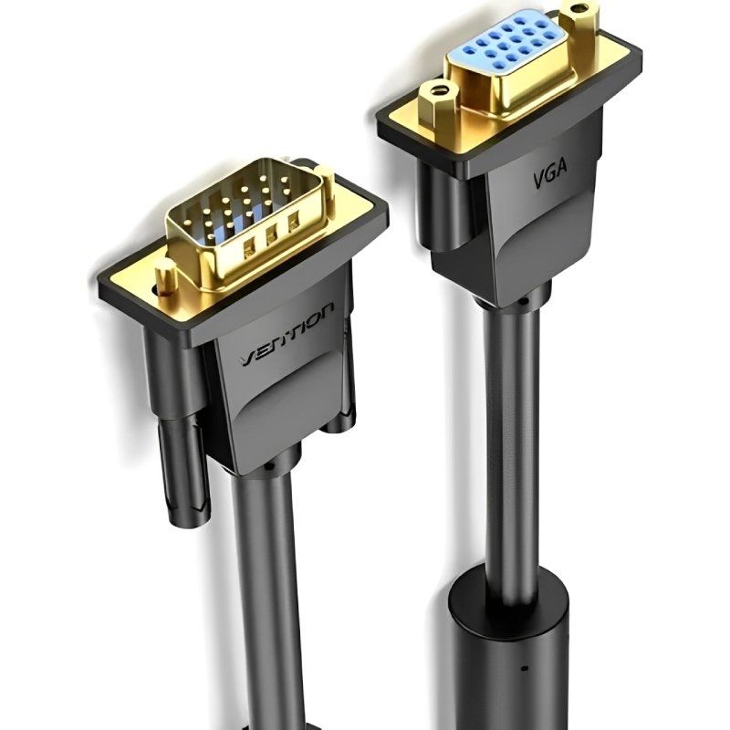 Cabo de Extensão SVGA Vention DAGBI / VGA Macho - VGA Fêmea / 3m / Preto