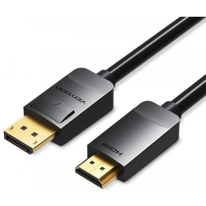 Cabo Conversor Vention HADBI / Displayport Macho - HDMI Macho / 3m / Preto