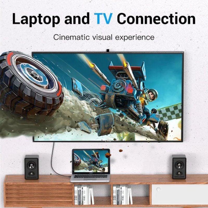 Vention HAHBH / Cabo Conversor Mini Displayport Macho - HDMI Macho / 2m / Preto