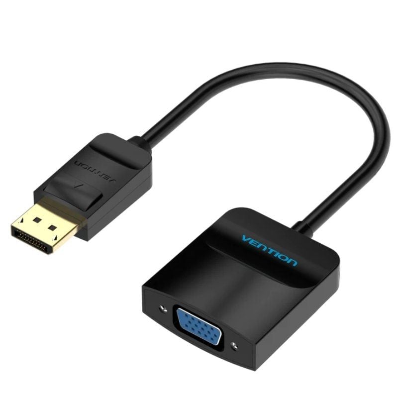 Conversor Vention HBFBB / Displayport Macho - VGA Fêmea / 15cm / Preto