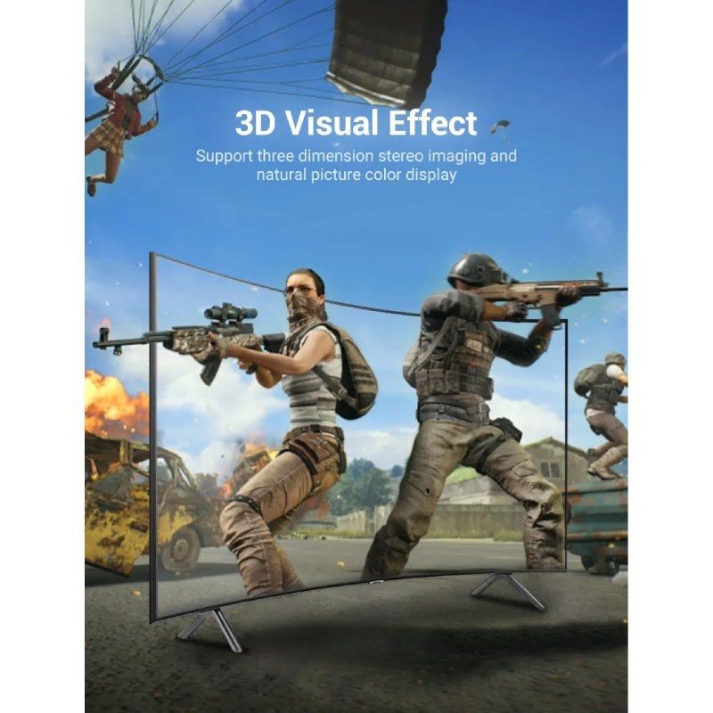 Displayport 1.4 8K Vention HCCBI / Displayport Macho - Displayport Macho / 3m / Preto