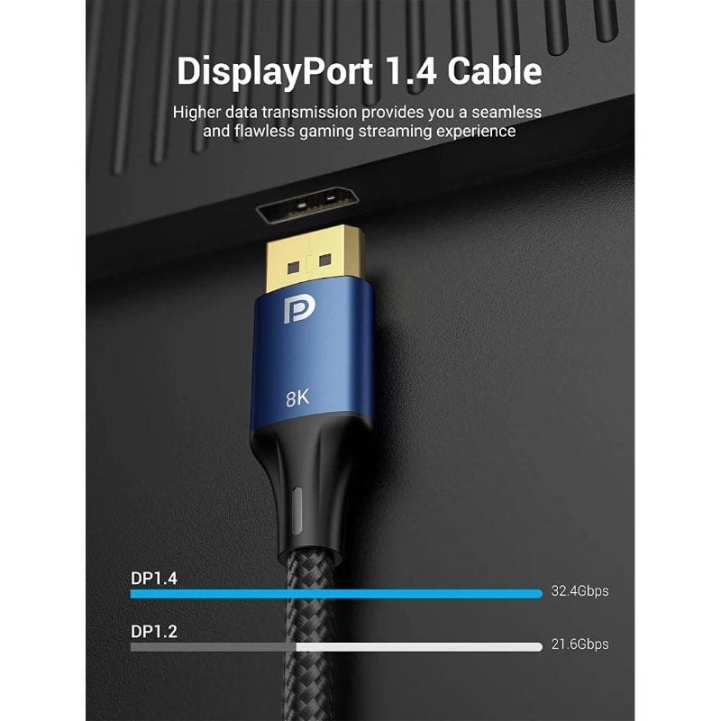 Vention HCELG / Displayport Macho - Displayport 8K Macho / 1,5m / Azul