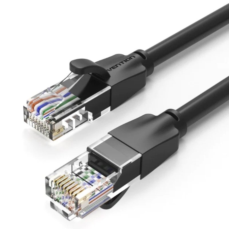 Cabo de Rede RJ45 UTP Vention IBEBY Cat.6 / 30 Cm / Preto