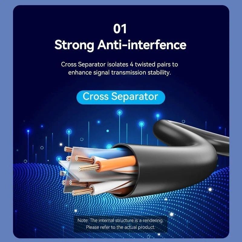 Cabo de Rede Vention IBRBD Cat.6 UTP RJ45 Vention IBRBD Cat.6 / 50cm / Preto