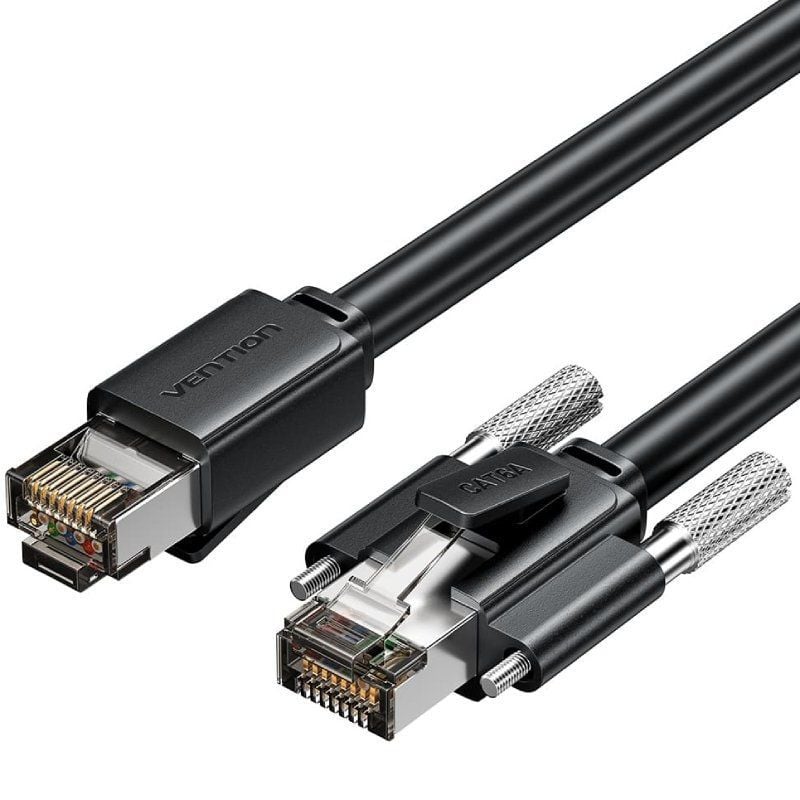 Vention IBUBH Cat.6 / 2m / Preto Cabo de Rede RJ45 SFTP Vention IBUBH Cat.6 / 2m / Preto