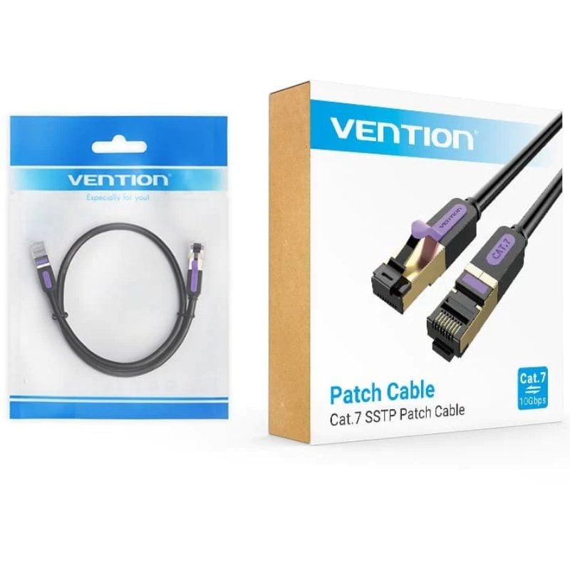 Cabo de Rede RJ45 SFTP Vention ICDBJ Cat.7 / 5m / Preto
