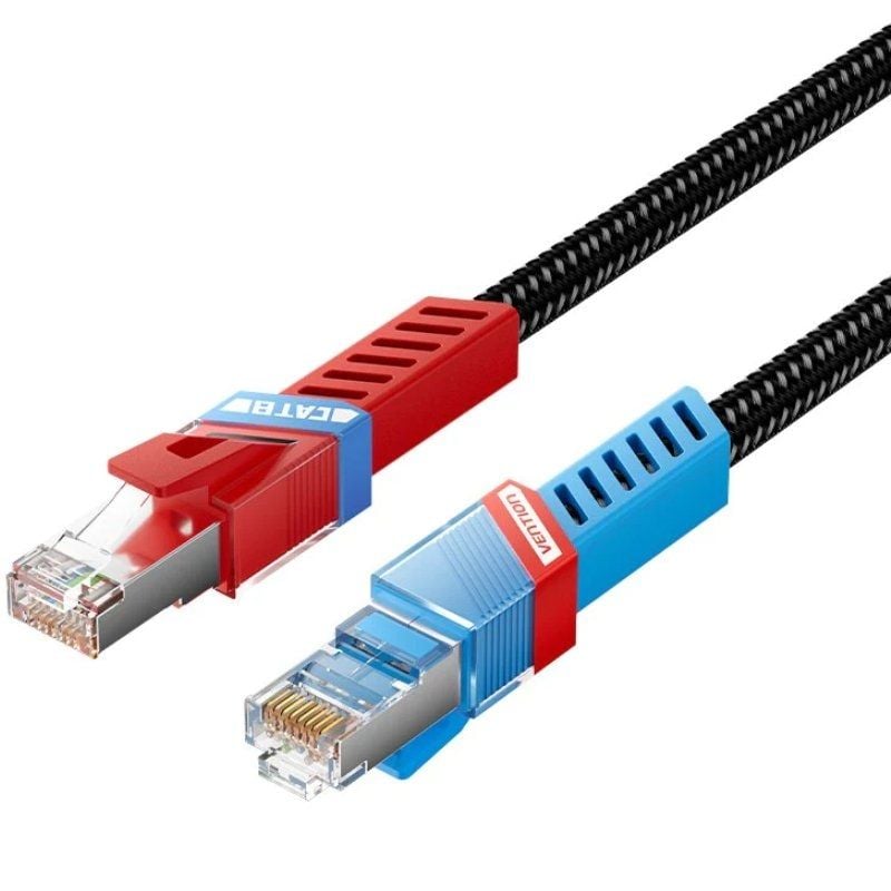 Cabo de Rede RJ45 SFTP Vention IKJBF Cat.8 / Gaming / 1m / Preto