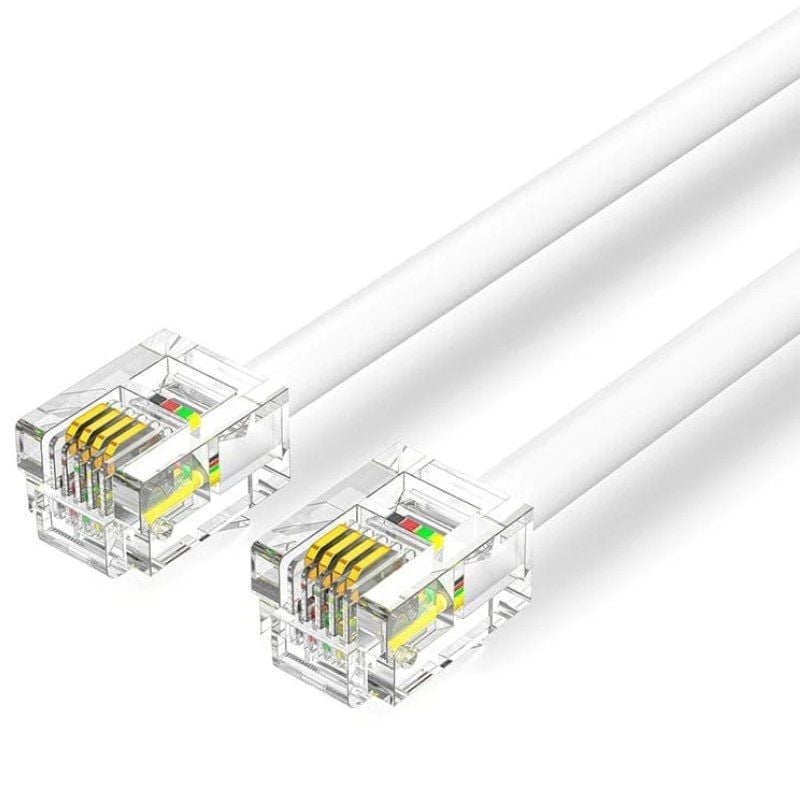 Cabo Telefónico RJ11 6P4C Vention IQBWJ / 5m / Branco