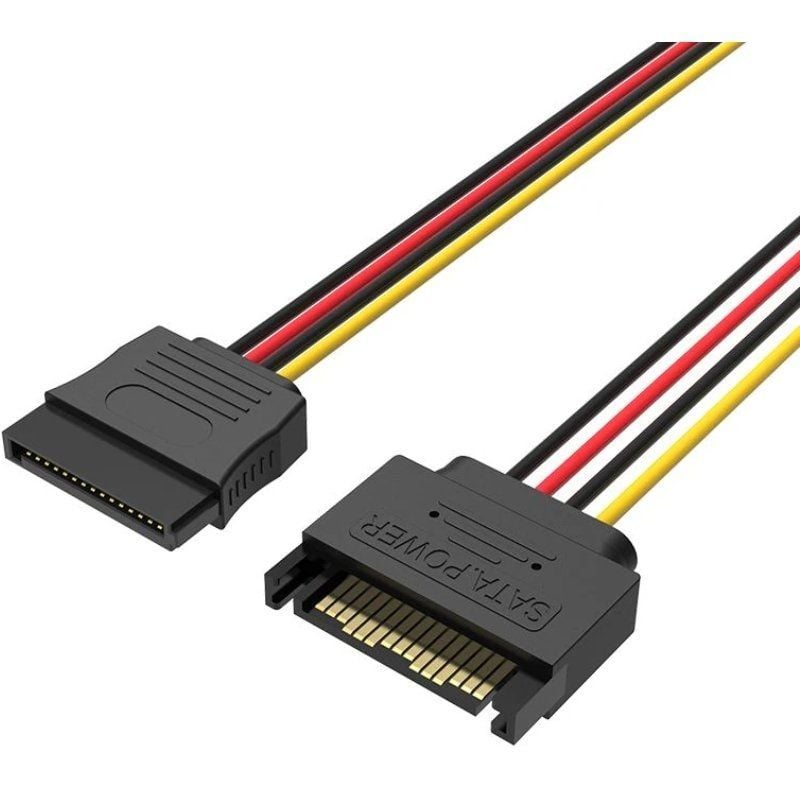 Cabo de Alimentação 15pin Vention KDABY / SATA Macho - SATA Fêmea / 30cm