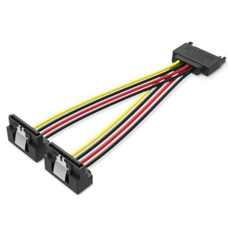 Cabo de Alimentação Vention KDBBB / SATA Macho - 2x SATA Fêmea / 15cm / Preto