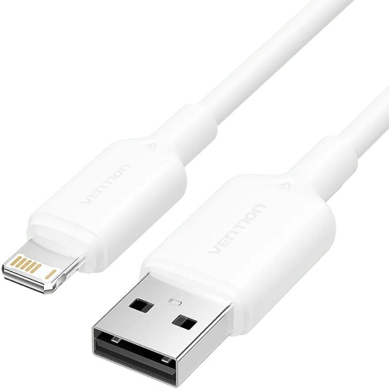 Vention USB 2.0 Lightning LAMWH / Macho USB - Macho Lightning / 480mbps / 2m / Branco