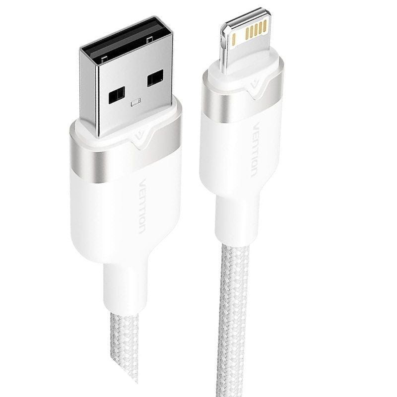 Ligação USB Lightning LANWH / Macho USB - Macho Lightning / 480mbps / 2m / Branco
