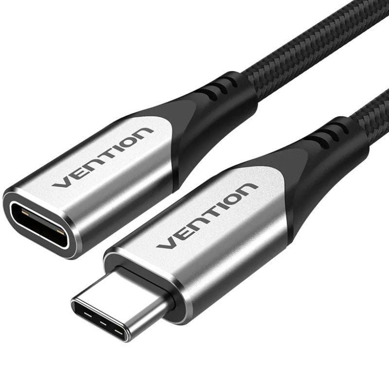 Cabo de Extensão USB 3.1 Tipo C Vention TABHF / USB Tipo C Macho - USB Tipo C Fêmea / Até 60W / 5gb…