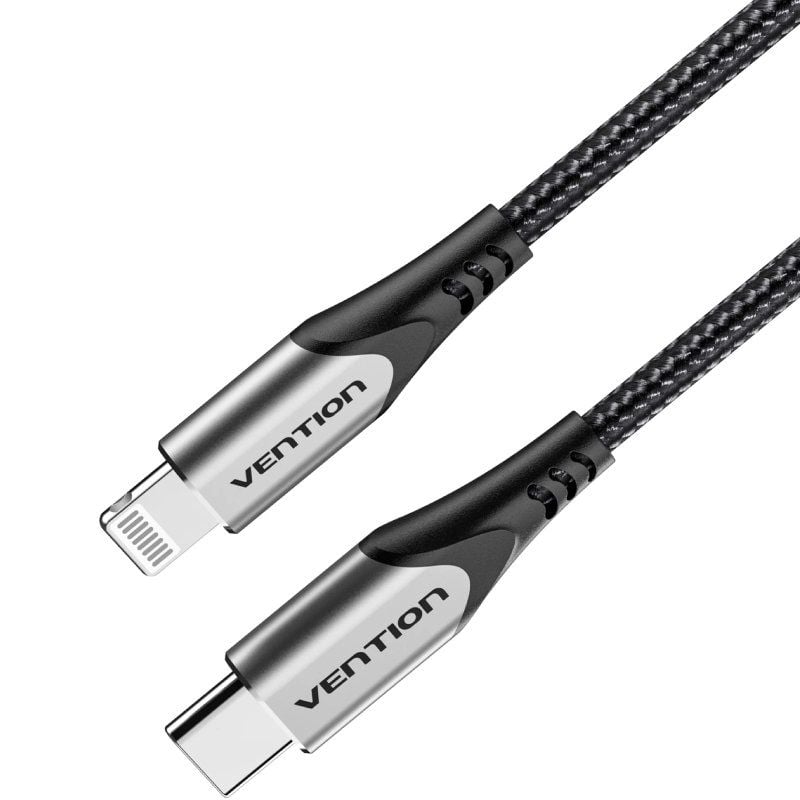 USB 2.0 Type-c Lightning Vention TACHH / USB Type-c Macho - Lightning Macho / Até 27W / 480mbps / 2…