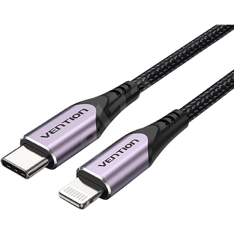 USB 2.0 Type-c Lightning Vention TACVF / USB Type-c Macho - Lightning Macho / Até 27W / 480mbps / 1…