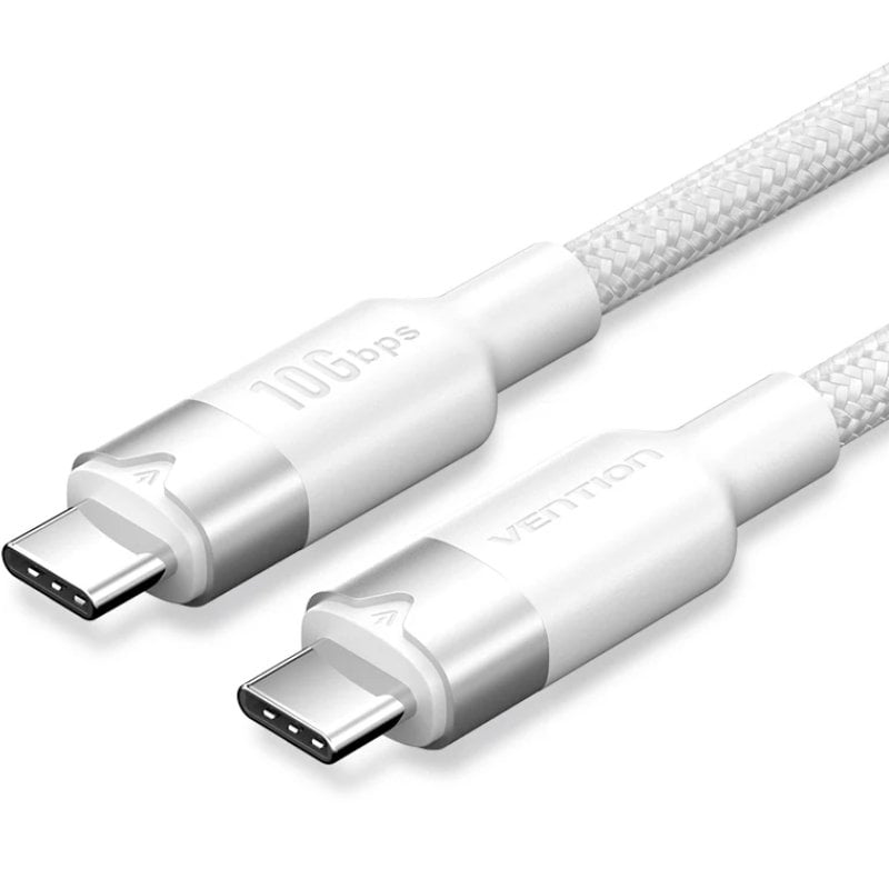 USB 3.2 Type-c 5A Vention TRGWF / USB Type-c Macho - USB Type-c Macho / Até 100W / 10gbps / 1m / Br…