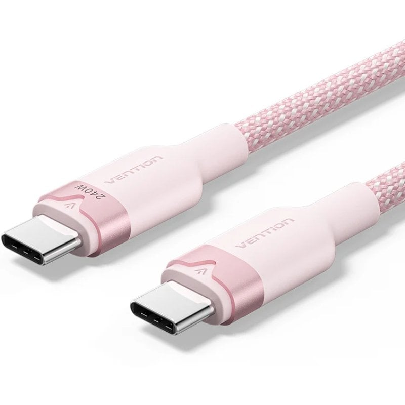 USB 2.0 Type-c 5A Vention TRIPH / USB Type-c Macho - USB Type-c Macho / Até 240W / 480mbps / 2m / R…