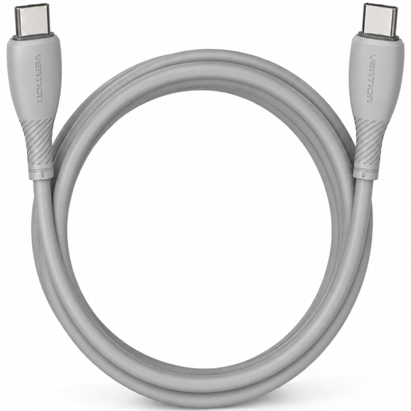 Cabo USB 2.0 Tipo C Vention TRVHF / USB Tipo C Macho - USB Tipo C Macho / Até 60 W / 480 Mbps / 1 M…