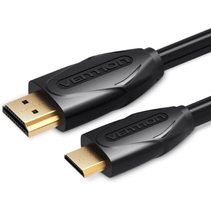 Cabo HDMI Vention Vaa-d02-b200 / Cabo HDMI Macho - Mini HDMI Macho / 2m / Preto