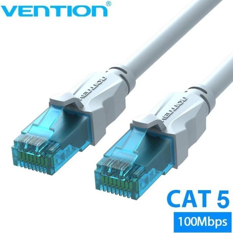 Cabo de Rede RJ45 UTP Vention Vap-a10-s2500 Cat.5e / 25m / Azul e Branco