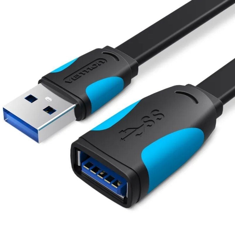 Cabo de Extensão USB 3.0 Vention Vas-a13-b300 / USB Macho - USB Fêmea / 5gbps / 3m / Preto e Azul