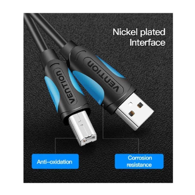 Vention Vas-a16-b100 Cabo USB 2.0 para Impressora / USB Tipo B Macho - USB Macho / 480mbps / 1m / P…